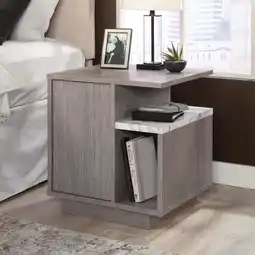 Walmart Sauder East Rock Contemporary Nightstand, Ashen Oak Finish offer