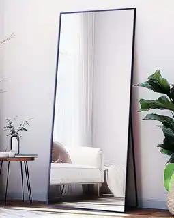 Walmart Antok 59x16 Full Length Floor Mirror Rectangle Aluminum Frame Standing Leaning Wall Mounted Black offer