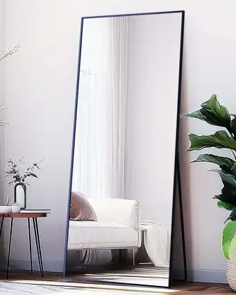 Walmart Antok 59x16 Full Length Floor Mirror Rectangle Aluminum Frame Standing Leaning Wall Mounted Black offer