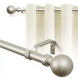 Walmart Deconovo 48-84 Curtain Rod, Gray, Splicing Adjustable Single Curtain Rod, 1 Diameter offer
