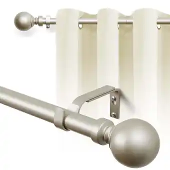 Walmart Deconovo 48-84 Curtain Rod, Gray, Splicing Adjustable Single Curtain Rod, 1 Diameter offer