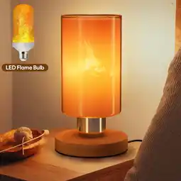 Walmart Table Lamps for Bedroom 3 Way Control Bedside Lamp with Flame Light Bulb living Room Lamp offer