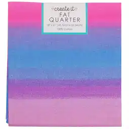 Walmart Create It 18x21 100% Cotton Ombre Precut Sewing & Craft Fabric, Pink 1 Piece offer