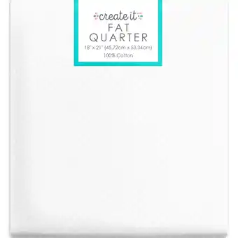 Walmart Create It 18x21 100% Cotton Hexagon Precut Sewing & Craft Fabric, White 1 Piece offer