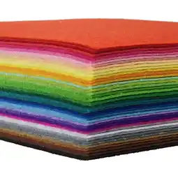 Walmart 42pcs Felt Fabric Sheet 4x4 Assorted Color DIY Craft Squares Nonwoven 1mm Thick offer