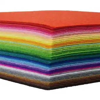 Walmart 42pcs Felt Fabric Sheet 4x4 Assorted Color DIY Craft Squares Nonwoven 1mm Thick offer