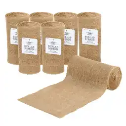 Walmart Love, Laugh, Craft Jute Burlap Roll Precut, 6W x 5-Yards, 7 Rolls, 740-25KIT, Brown/Silver Tinsel offer