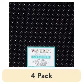 Walmart (4 pack) Waverly Inspirations Cotton 18 x 21 Fat Quarter PINDOT ONYX Print Fabric, 1 Each offer