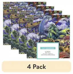 Walmart (4 pack) David Textiles 21 x 18 100% Cotton Dinosaurs Precut Sewing & Craft Fabric, Multi-color offer