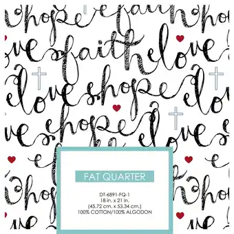 Walmart David Textiles 21 x 18 100% Cotton Religious Text Precut Sewing & Craft Fabric, White|Black offer