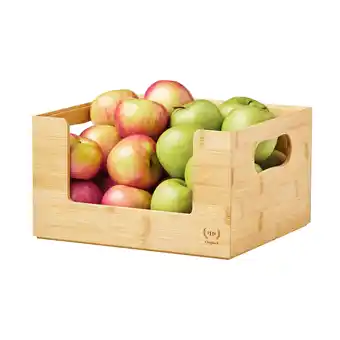 Walmart The Home Edit Bamboo Set of 2 Open Front Small Storage and Organizing Bins Brown offer
