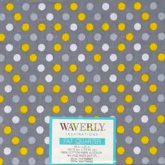 Walmart Waverly Inspirations Cotton 18 x 21 Fat Quarter MULTI DOT STEEL Print Fabric, 1 Each offer