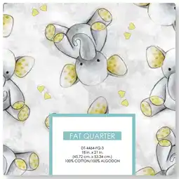 Walmart David Textiles 21 x 18 100% Cotton Sleepytime Elephants Precut Sewing & Craft Fabric, Gray offer