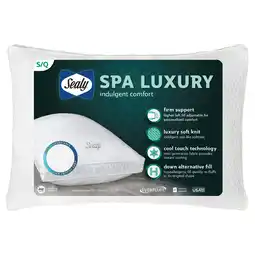 Walmart Sealy Spa Luxury Bed Pillow, Jumbo, White- Firm Support, Down Alternative, Cool Touch Fabric offer