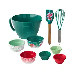 Walmart The Pioneer Woman Merry Meadow 18-Piece Melamine Nesting Batter Bowl Set, Multi-Color offer