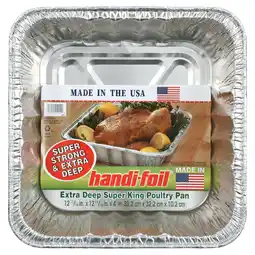 Walmart Handi-Foil Super King Aluminum Poultry Pan, 1 Count per Pack 12.6 in. x 12.6 in. x 4 in offer