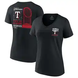 Walmart Women's Black Texas Rangers 2023 World Series Champions Signature Roster V-Neck T-Shirt offer