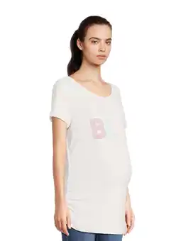Walmart Time and Tru Women’s Maternity Graphic Tee, Sizes S-XXL offer