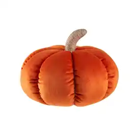 Walmart Way to Celebrate 6 x 9 Rust Velvet Pumpkin Shaped Decorative Pillow offer