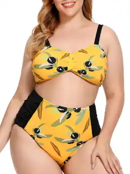 Walmart As Rose Rich Women's Plus Size Swimsuit Two Piece Bathing Suits, 1X offer