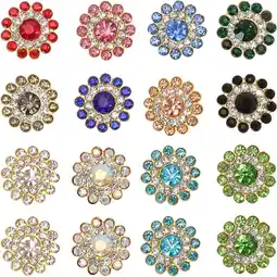 Walmart 100Pcs Sparkling Rhinestone Embellishments DIY Flatback Buttons Jewelry Flower DIY Accessory offer