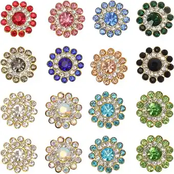 Walmart 100Pcs Sparkling Rhinestone Embellishments DIY Flatback Buttons Jewelry Flower DIY Accessory offer