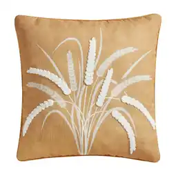 Walmart Way to Celebrate 18 x 18 Yellow Wheat Reversible Decorative Pillow offer