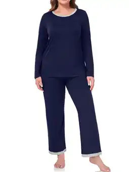 Walmart Cueply Womens Plus Size Pajamas Long Sleeve Pjs Sets Loungewear Sleepwear 1X-4X offer