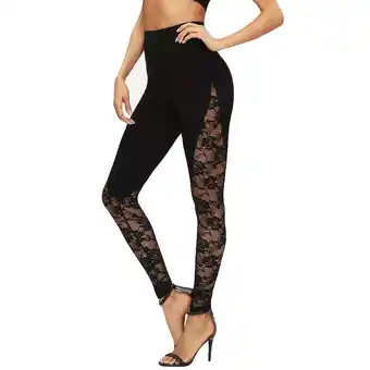 Walmart Viikei Womens Pants Clearance Leggings for Women Plus Size High Waist Long Black Lace Hollow Legging offer