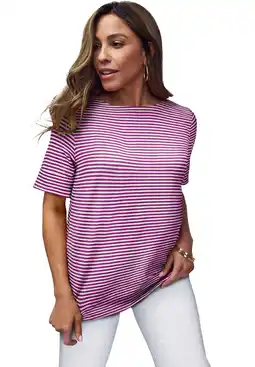 Walmart Jessica London Women's Plus Size Stretch Cotton Cuff Tee offer