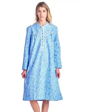 Walmart Casual Nights Women's Flannel Floral Long Sleeve Nightgown offer