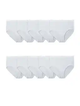 Walmart Fit for Me by Fruit of the Loom Women's Plus Size Cotton Brief Underwear, 10-Pack offer
