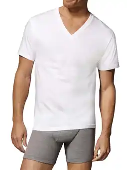Walmart Hanes Men's Super Value Pack White V-Neck Undershirts, 10 Pack offer