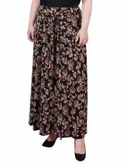 Walmart NY Collection Women's Plus Size Maxi Skirt With Sash Waist Tie offer