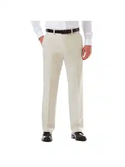 Walmart Haggar Men's Cool 18 Pro Solid Flat Front Pant Classic Fit HC00235 offer