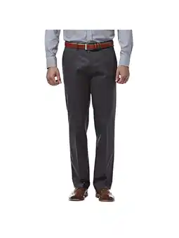 Walmart Haggar Men's Premium No Iron Khaki Flat Front Pant Straight Fit HC10889 offer