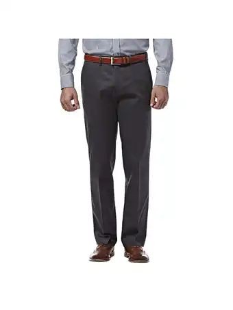 Walmart Haggar Men's Premium No Iron Khaki Flat Front Pant Straight Fit HC10889 offer
