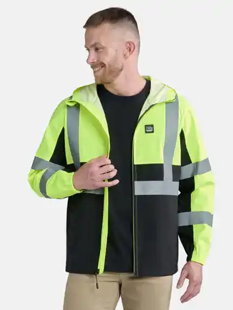 Walmart Bass Creek Outfitters Men's Class 3 Hi Vis Bonded Rain Jacket with Reflective Taping, Sizes M-2XL offer