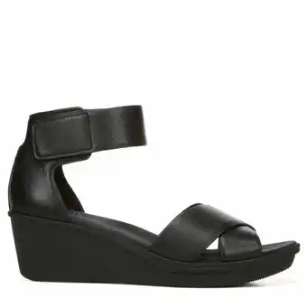 Walmart Naturalizer Women's Riviera Black Wedge Sandals 7W offer