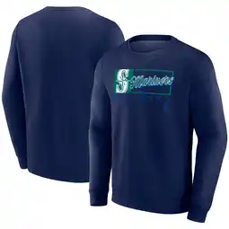 Walmart Men's Fanatics Navy Seattle Mariners Focus Fleece Pullover Sweatshirt offer