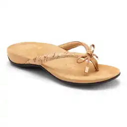 Walmart Women's Vionic Bella II Thong Sandal Gold Cork Leather 8.5 M offer