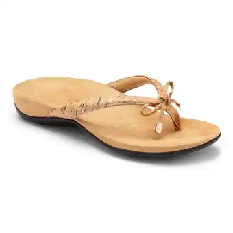 Walmart Women's Vionic Bella II Thong Sandal Gold Cork Leather 8.5 M offer
