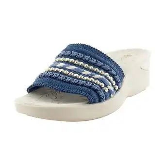 Walmart Bzees Sunshine Women's Sandals Elemental Blue Embellished Size 9 M offer
