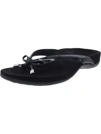 Walmart Vionic Womens Bella Patent Slip On Thong Sandals offer