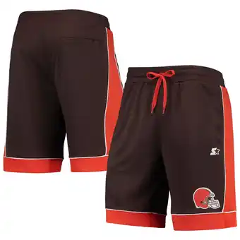 Walmart Men's Starter Brown/Orange Cleveland Browns Fan Favorite Fashion Shorts offer