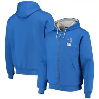 Walmart Men's Dunbrooke Royal Indianapolis Colts Craftsman Thermal-Lined Full-Zip Hoodie offer