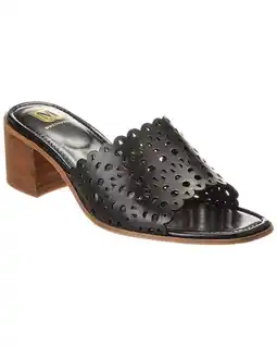 Walmart M by Bruno Magli Ariana Leather Sandal, 6, Black offer