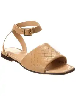 Walmart M by Bruno Magli Rita Leather Sandal, 6.5, Beige offer