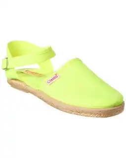 Walmart Cienta Valenciana Hebilla Liso Canvas Sandal, 30, Green offer