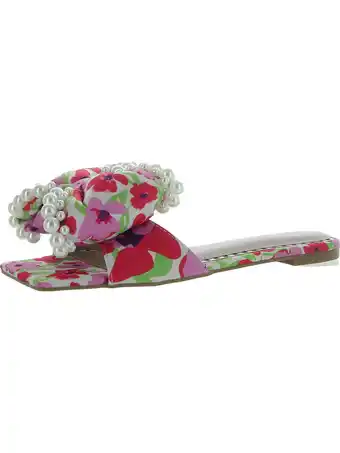 Walmart Betsey Johnson Womens LIAH Comfort Insole Satin Flatform Sandals offer